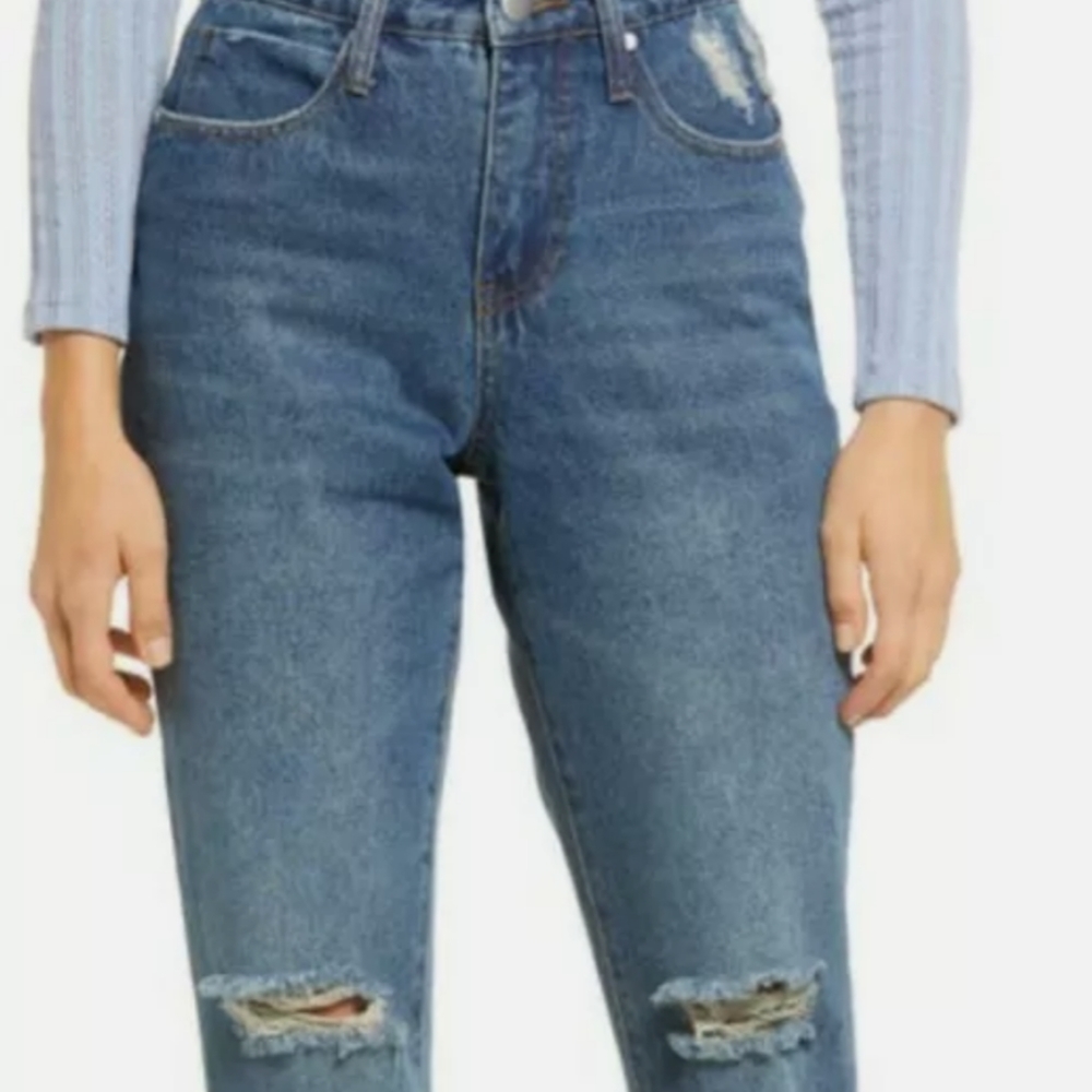,NEW NORDSTROM PTCL HIGH RISE MOM FIT JEAN, IN MED WASH, SIZE 29 New With Tags